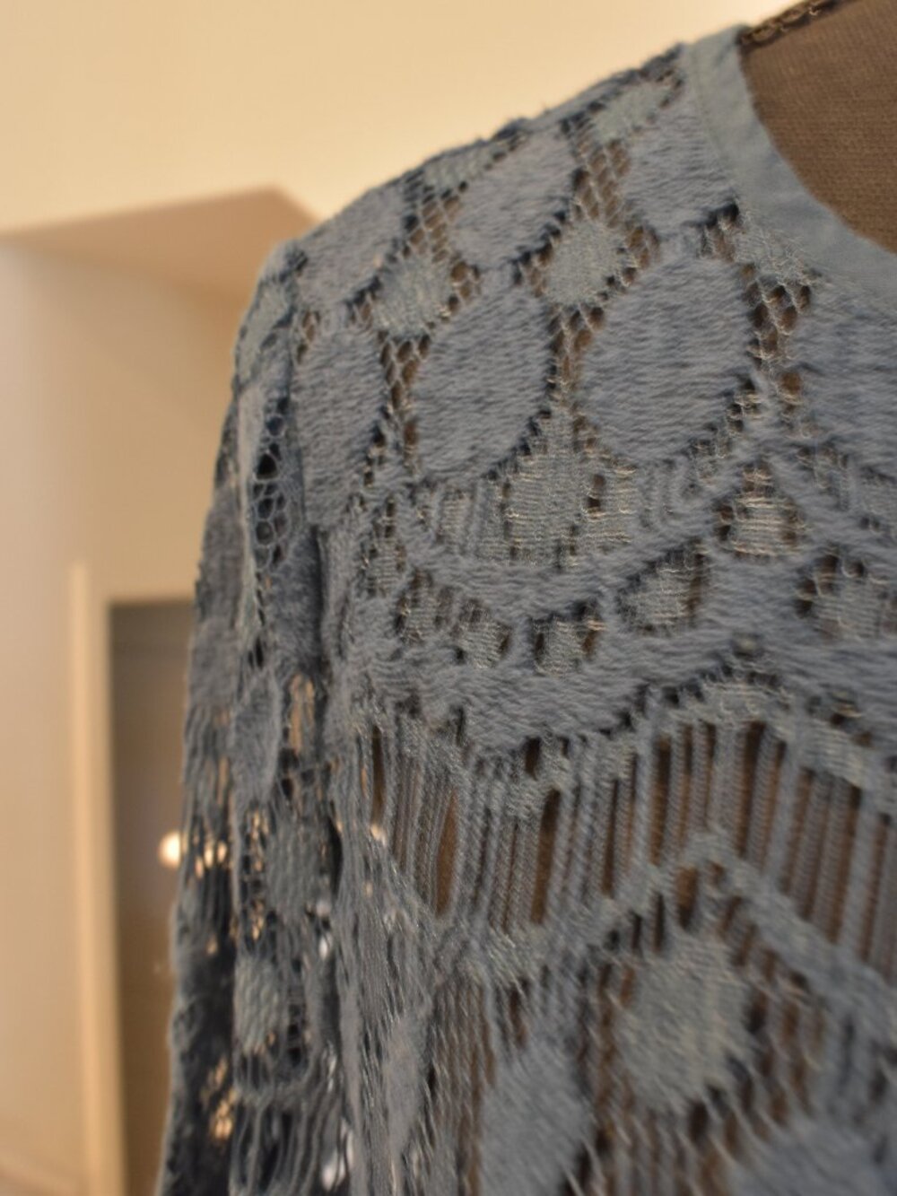 Teal Blue Lace Top